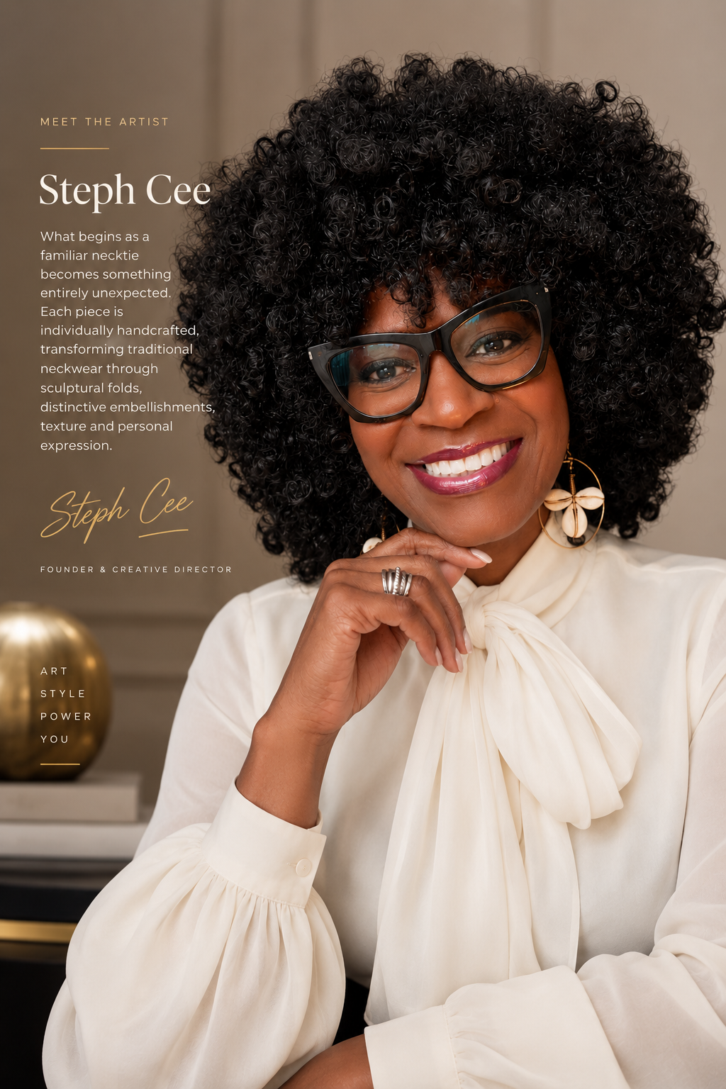 Steph Cee, founder and creative director of Tied in Power